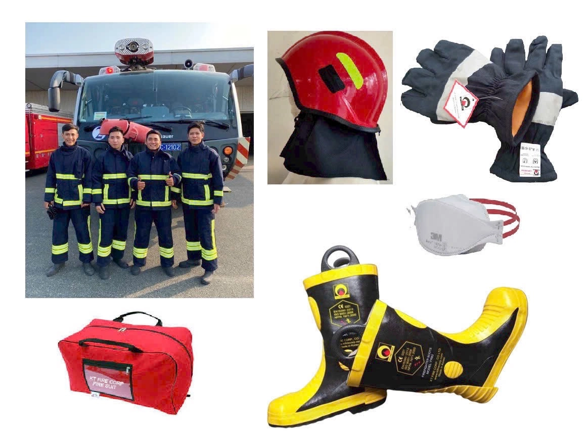 Bộ trang phục chữa cháy loại 2 lớp màu xanh đen theo thông tư 150 mới 