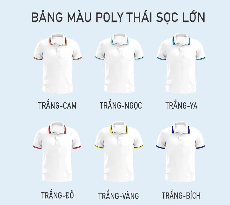 Áo Thun Poly Trắng 2 Sọc lớn