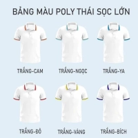 Áo Thun Poly Trắng 2 Sọc lớn