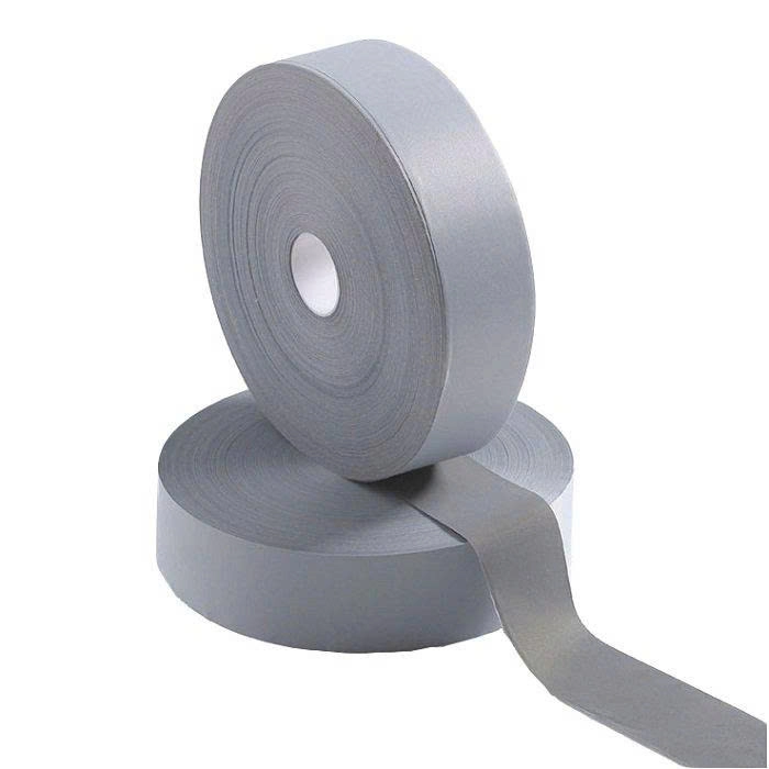 Dây phản quang vải màu ghi 100m/cuộn rộng 2.5cm