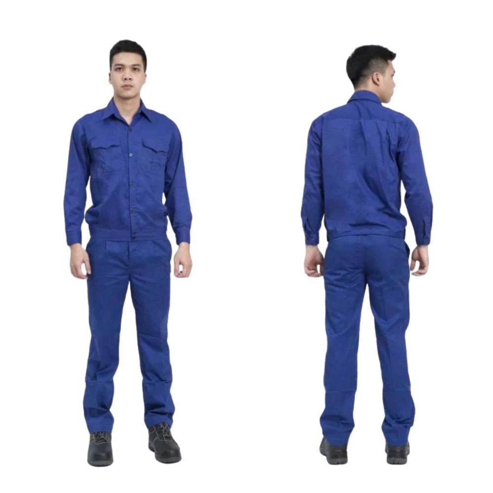 QUẦN ÁO XÁM CÔNG NHÂN VẢI KAKI CHÉO 2.1 DN08