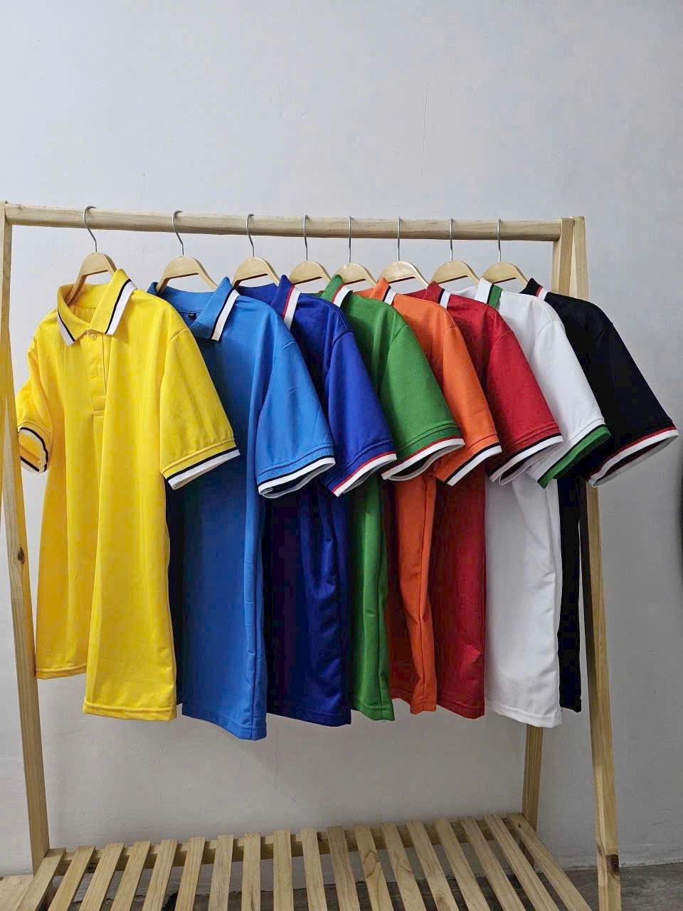Áo Thun Cá Sấu Poly 2 Sọc