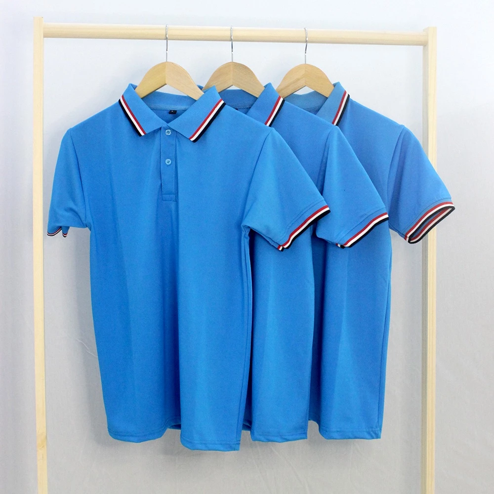 Áo Thun Có Cổ Cá Sấu 4 Chiều Polo Màu Xanh Ya Phối Cổ Và Bo Tay 3 Sọc