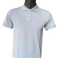 Áo Thun Có Cổ Cá Sấu 4 Chiều Polo Màu xám nhạt