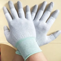 Găng tay chống tĩnh điện sợi Carbon phủ ngón