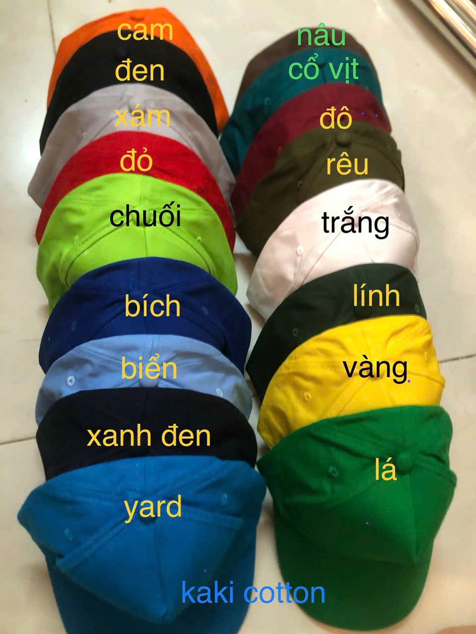 Nón kết vải kaki cotton
