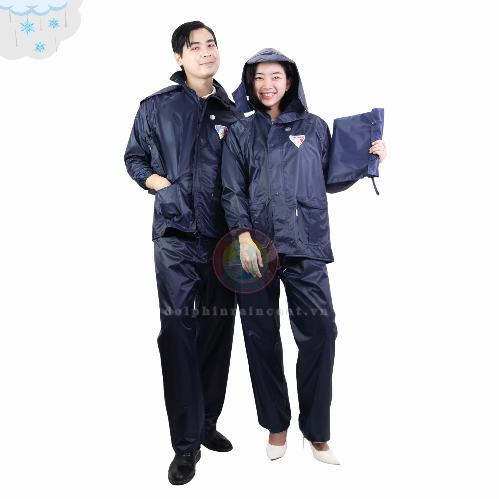 Áo Mưa Bộ DOLPHIN 2 Khoá, 1 lóp